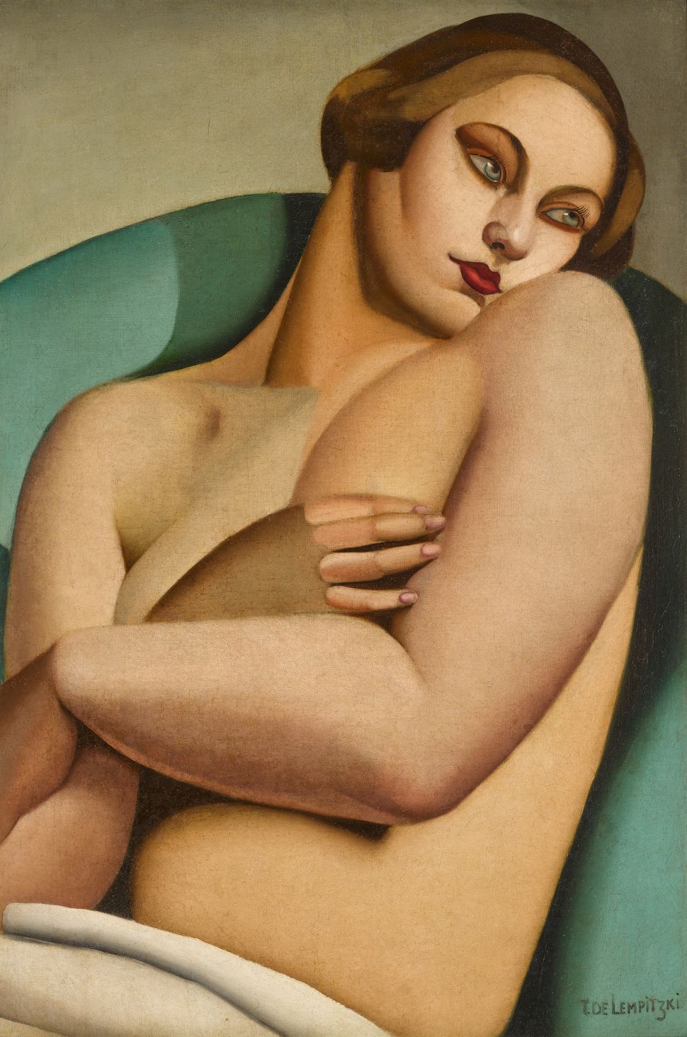 nude painting of a woman by Tamara de Lempicka