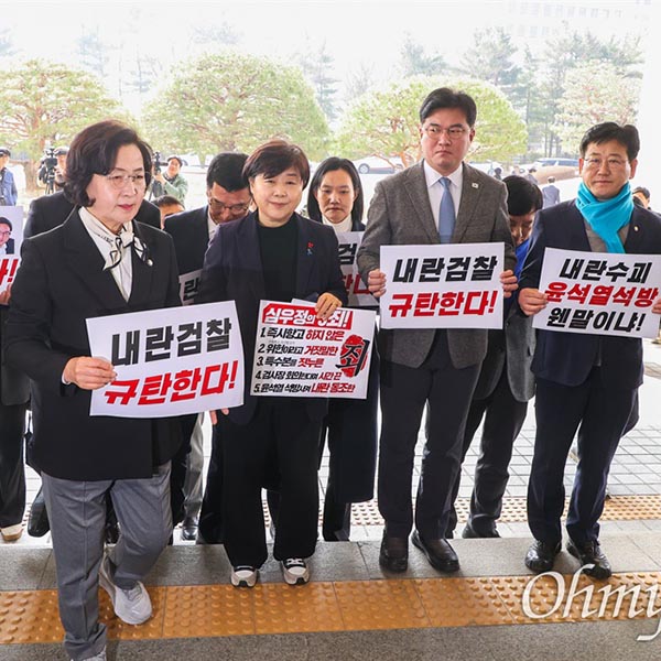 "내란검찰, 심우정 사퇴" 민주당 대검 항의방문