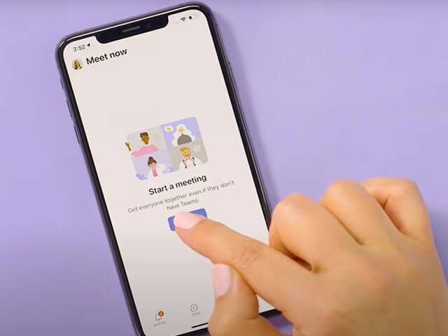 Microsoft Teams app on iPhone