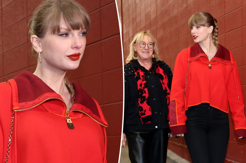 Taylor Swift arrives at Chiefs vs. Raiders game wearing ‘87’ necklace in honor of Travis Kelce