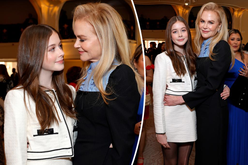 Nicole Kidman’s daughter Faith, 13, makes rare appearance with mom at star-studded women’s gala