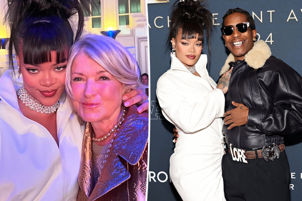 Martha Stewart fangirls over ‘statuesque’ Rihanna and her ‘very handsome’ partner A$AP Rocky