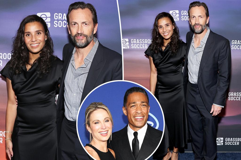 Amy Robach, T.J. Holmes’ exes Andrew Shue and Marilee Fiebig make red carpet debut as a couple after divorces