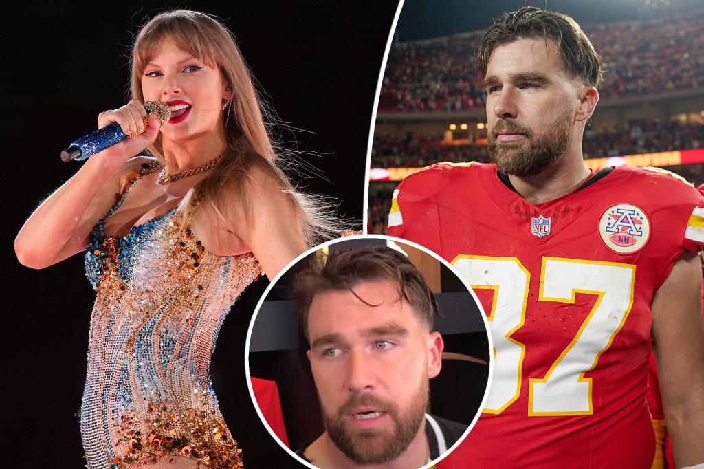 Taylor Swift fans convinced Travis Kelce rushed post-game interviews to stream final Eras Tour show