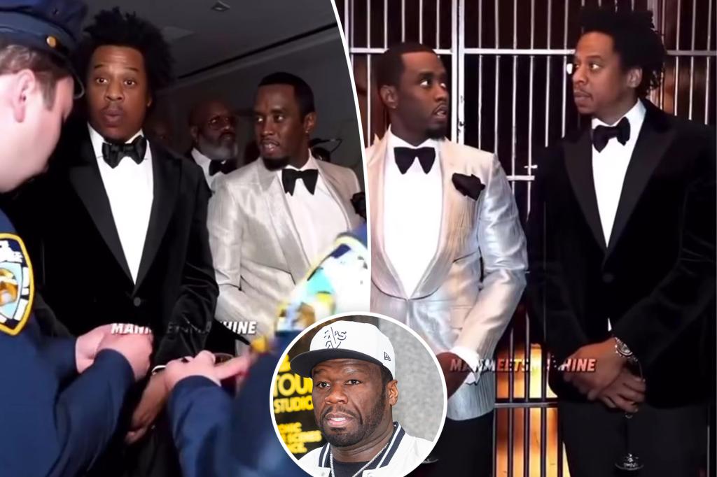 50 Cent trolls Jay-Z and Sean ‘Diddy’ Combs with AI-generated arrest video following rape allegations