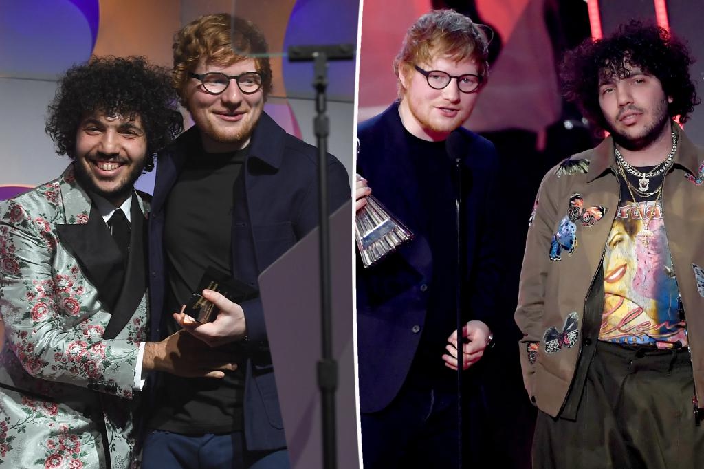 Ed Sheeran recalls Benny Blanco forcing him to travel to UK by boat for 10 days because producer is ‘scared of flying’