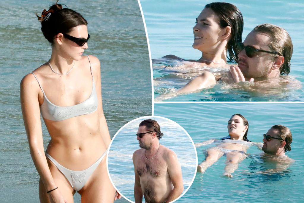 Leonardo DiCaprio, 50, and bikini-clad girlfriend Vittoria Ceretti, 26, hit the beach on St. Barts vacation