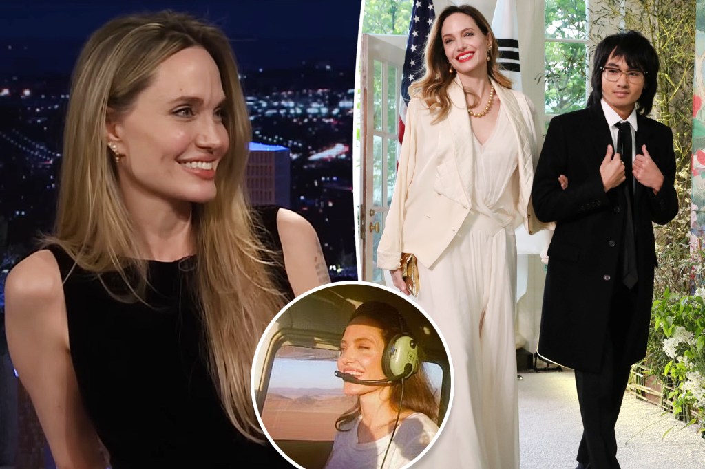 Angelina Jolie reveals son Maddox is following in her piloting footsteps during barefoot ‘Tonight Show’ appearance