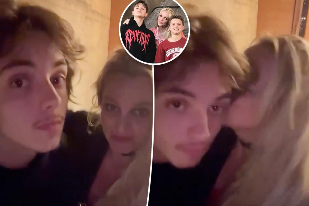 Britney Spears celebrates ‘best Christmas’ with son Jayden in first video since their reunion