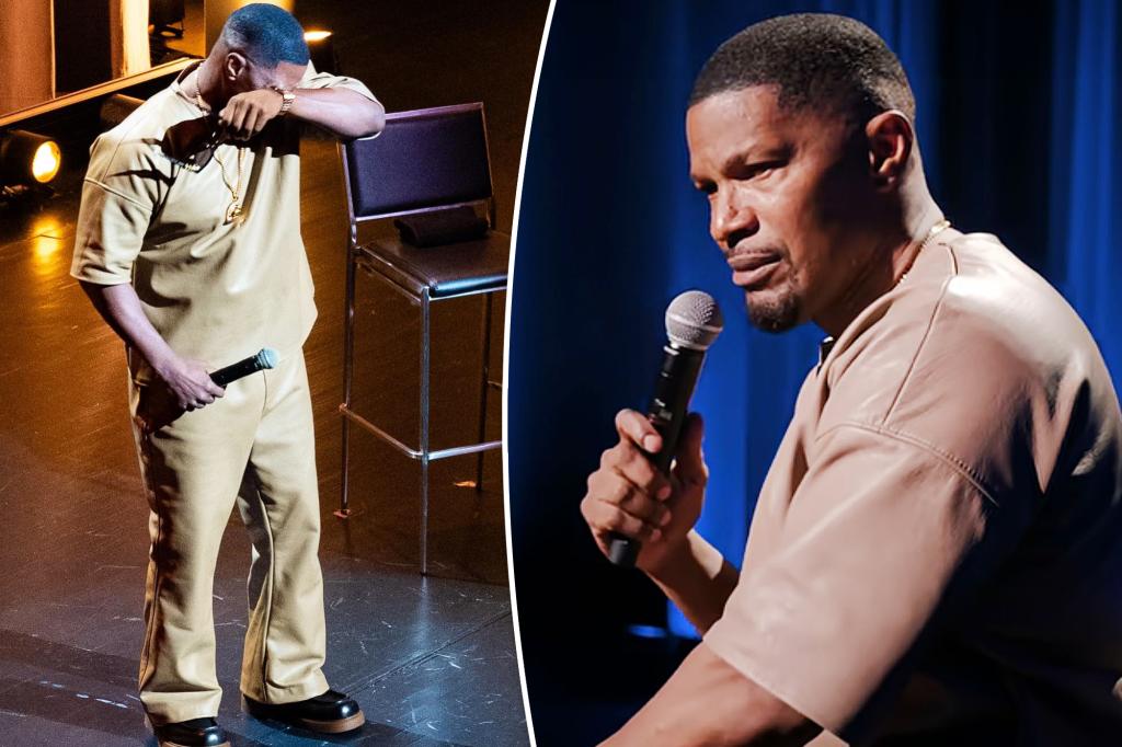 Jamie Foxx tearfully describes exactly what led to mystery hospitalization in Netflix special