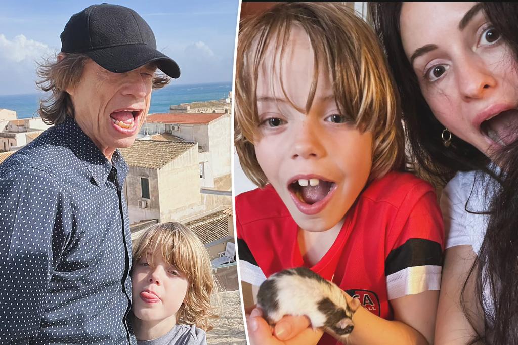 Melanie Hamrick shares rare photo of Mick Jagger and their son for Deveraux’s 8th birthday