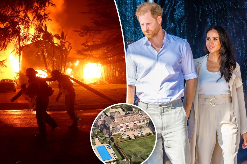 Prince Harry, Meghan Markle face evacuation from $14M Montecito mansion as Palisades wildfires ravage LA