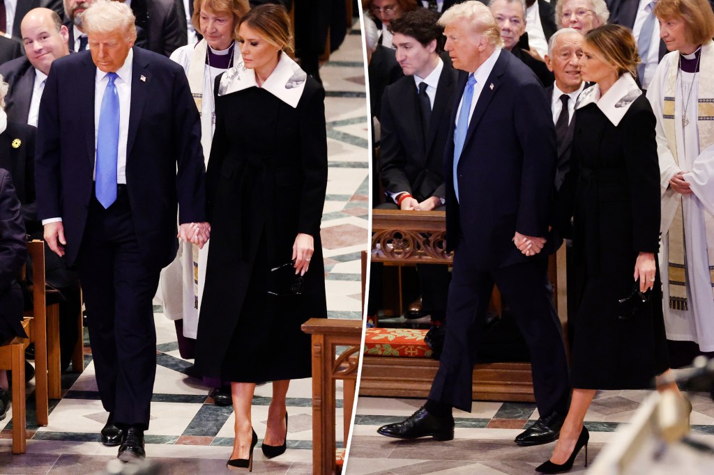 Melania Trump attends Jimmy Carter’s funeral in Valentino coat with statement collar