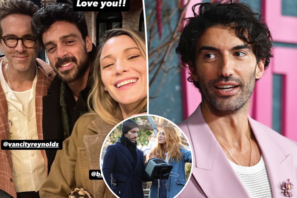 Blake Lively all smiles with Ryan Reynolds and co-star Michele Morrone as Justin Baldoni legal battle continues