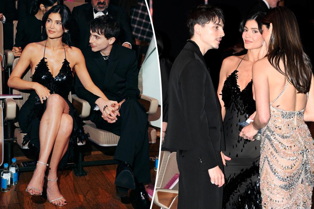 Kylie Jenner and Timothée Chalamet match in all black for date night at BAFTAs 2025