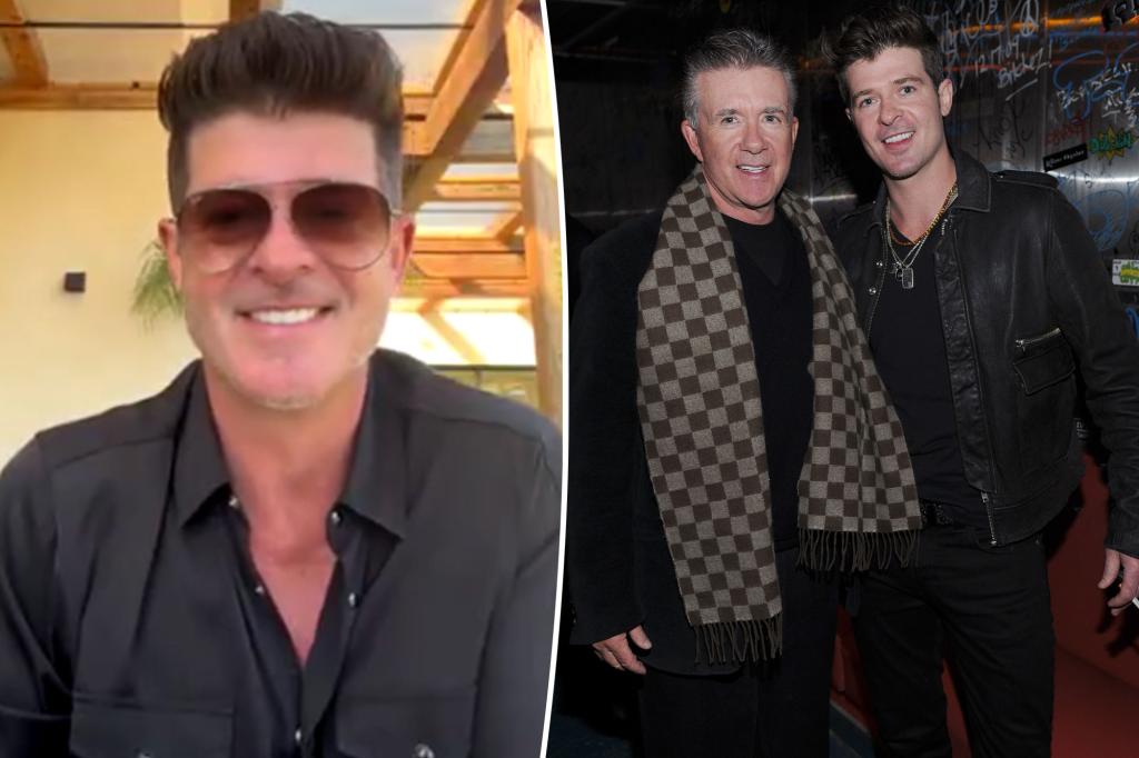 Robin Thicke recalls the ‘bittersweet moment’ he had thinking of his late dad Alan after ‘Masked Singer’ Season 1