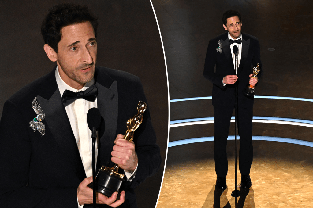 Adrien Brody wins Best Actor for ‘The Brutalist’ at Oscars 2025