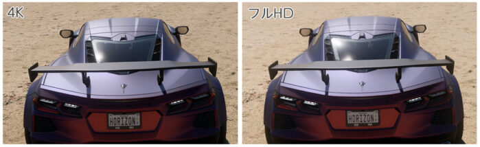 4KとフルHDの画質比較