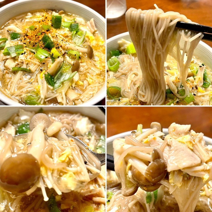 「きのこ餡かけそば」ふう（紀文の糖質0g麺）今日こそ反省メシ ＆ 休肝日！_c0212604_21330136.jpeg