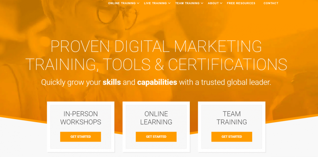 Screenshot of Boot Camp Digital's website homepage