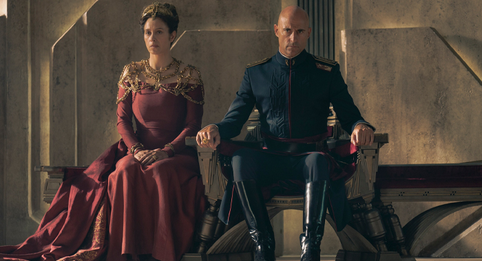 Jodhi May and Mark Strong in Dune: Prophecy (2024)