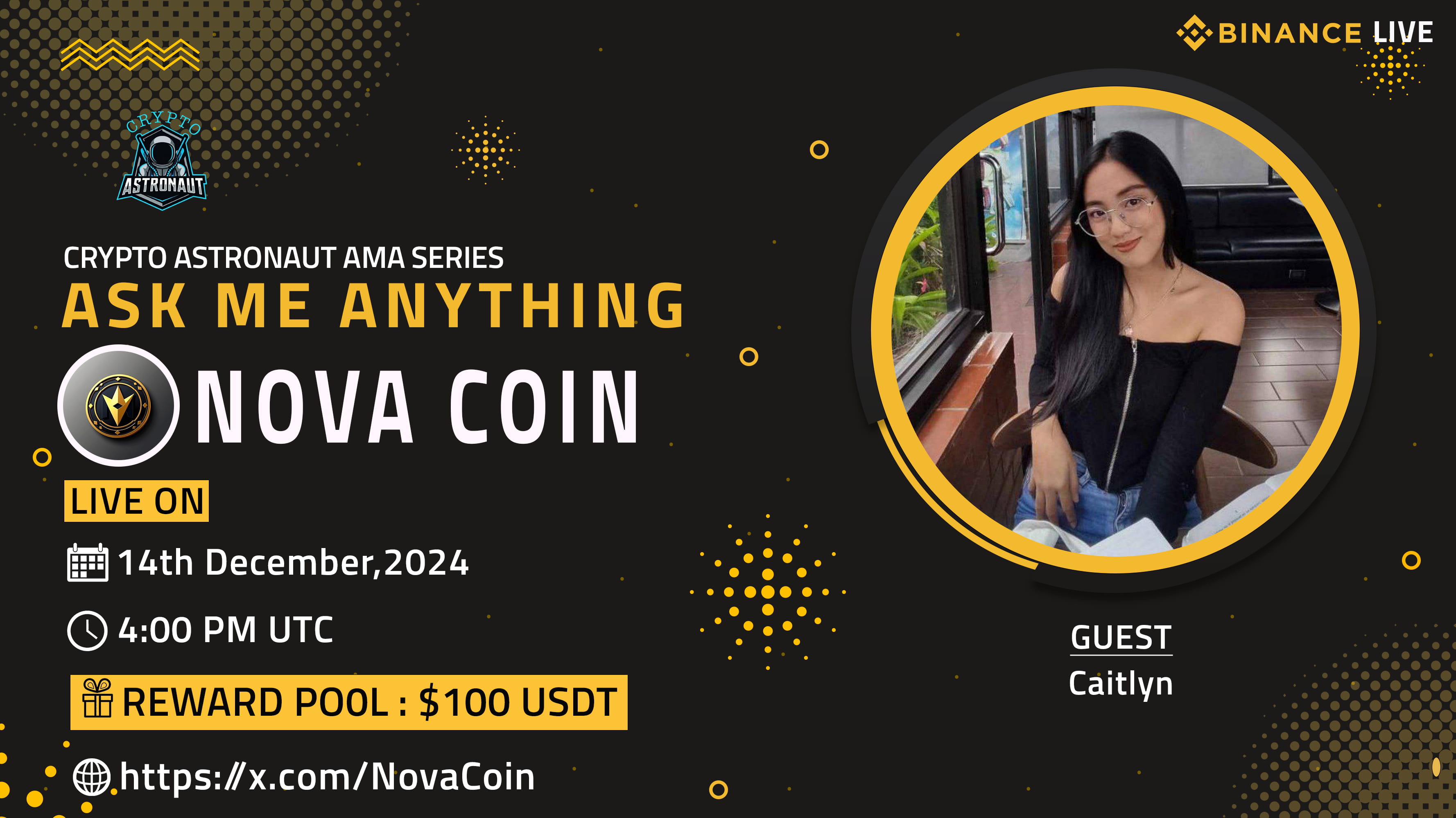 CRYPTO ASTRONAUT HOST AMA WITH NOVA COIN