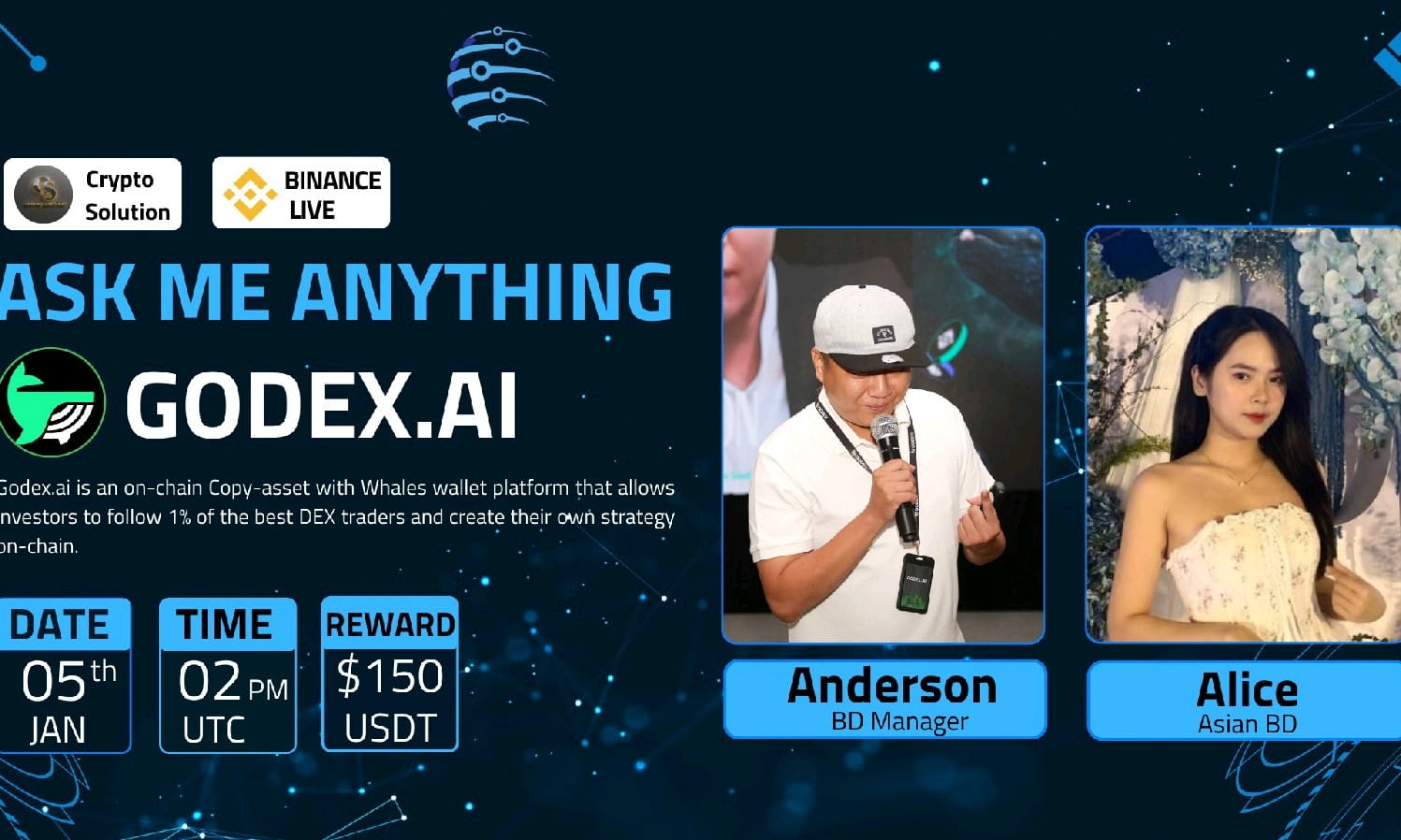 AMA - Crypto Solution <> Godex.Ai