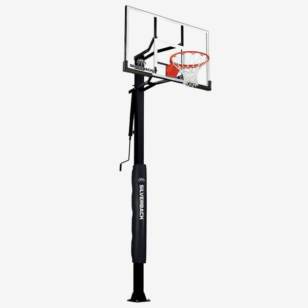 Silverback 54” In-Ground Basketball Hoop With Adjustable-Height Tempered-Glass Backboard