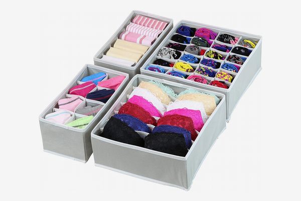 Simple Houseware Closet Underwear Organizer Drawer Divider 4 Set