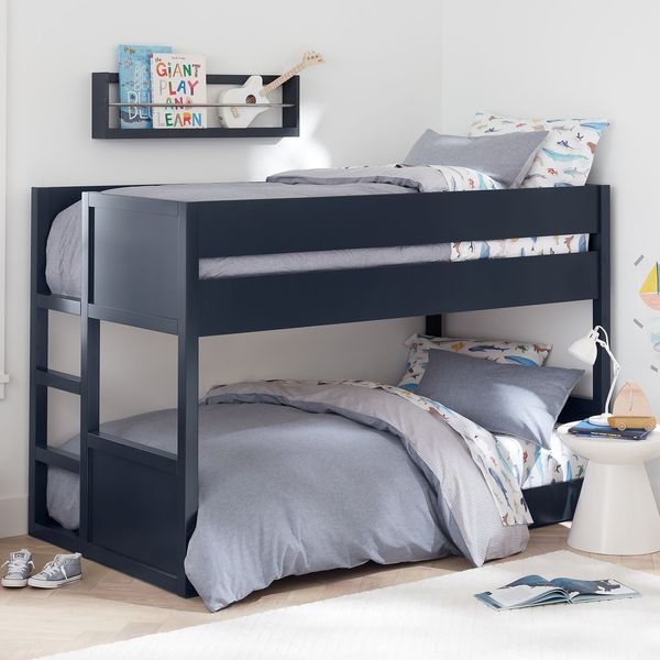 Pottery Barn Kids Camden Twin-Over-Twin Low Bunk Bed