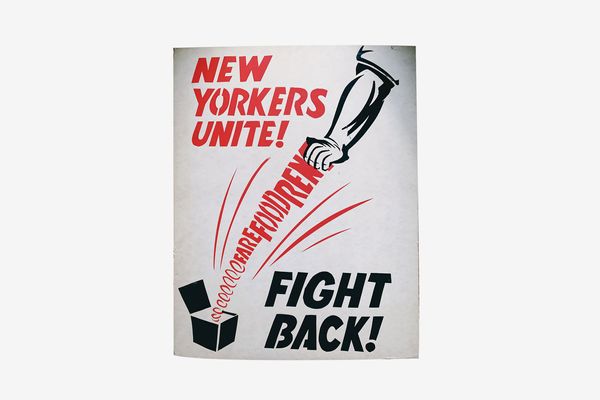 Blk Mkt Vintage “New Yorkers Unite” Protest Poster