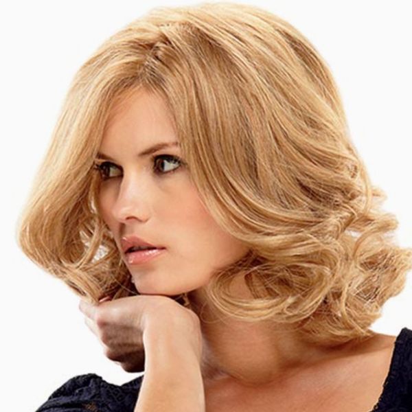 Medium Length Blonde Wig