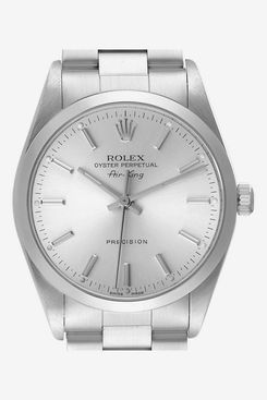 Rolex Air King 34mm Silver-Dial Smooth-Bezel Steel Men’s Watch