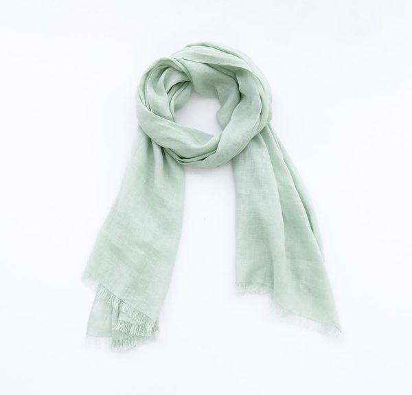 Rough Linen Mirage Scarf, Mint