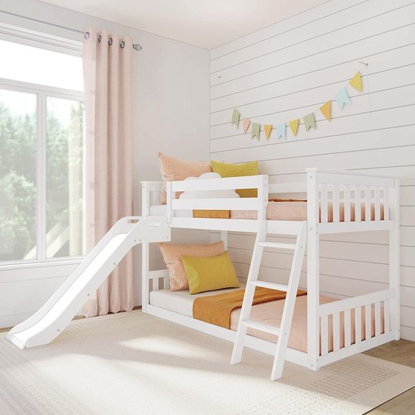 Max & Lily Low Bunk Bed with Easy Slide