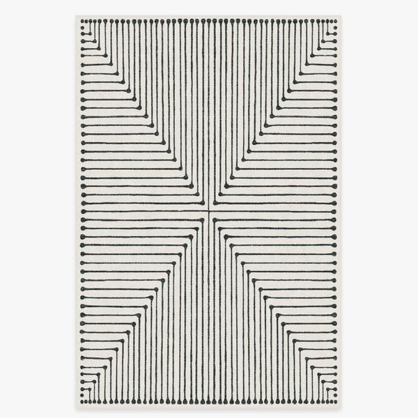 Jonathan Adler Inkdrop Black & Ivory Tufted Rug