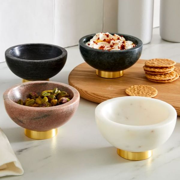 West Elm Marble & Brass Bowls