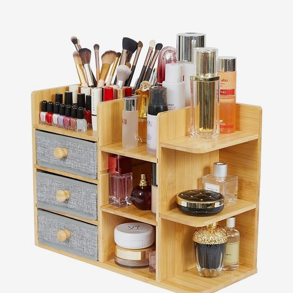 X-Cosrax Bamboo Countertop Makeup Organizer