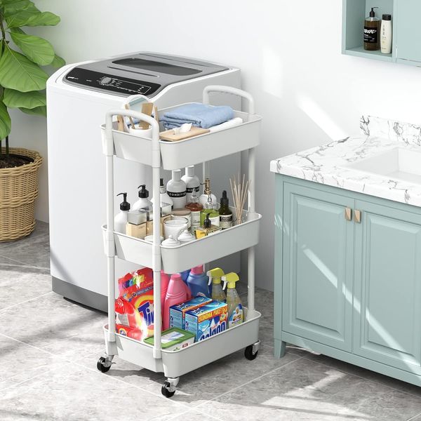 Sywhitta Plastic Rolling Utility Cart