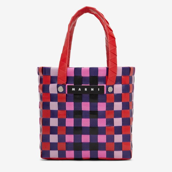 Marni Kids Pink & Purple Micro Basket Tote