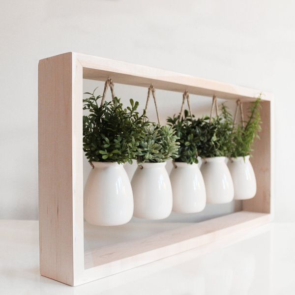 Built With My Bare Hands Indoor Herb Garden in Wooden Frame