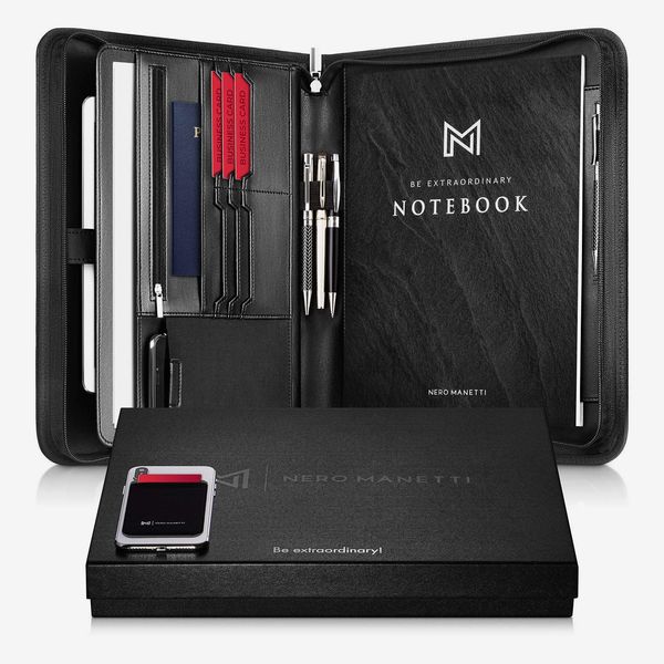 Nero Manetti Premium Zippered Portfolio