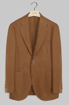 Drake’s Tobacco Irish Linen Tailored Jacket