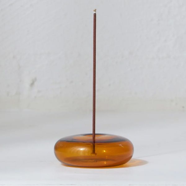 Glass Donut Stick Incense Holder