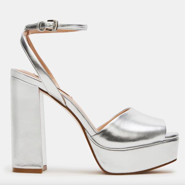 Steve Madden Lourdes Silver Metallic