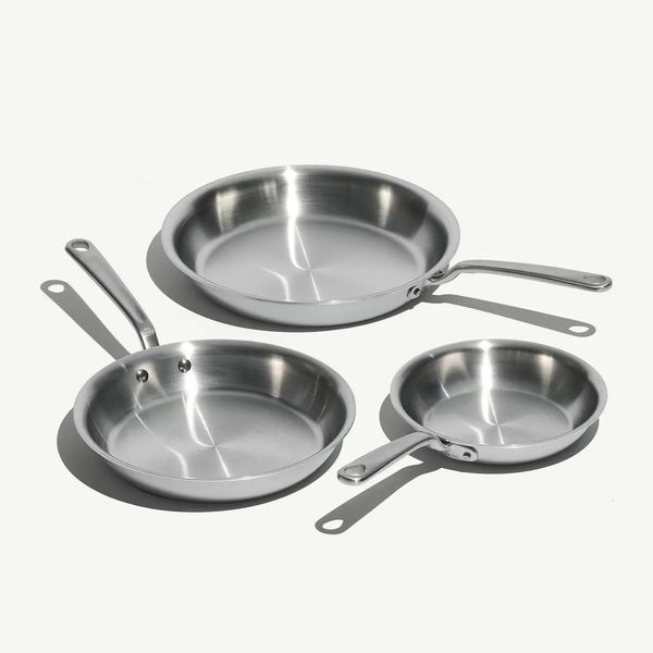 Made In Stainless Clad Frying Pan Set