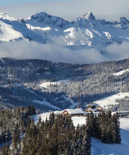 Linna Megève kaunis vaade