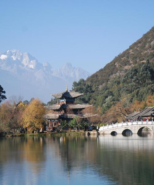 En vacker bild av Lijiang