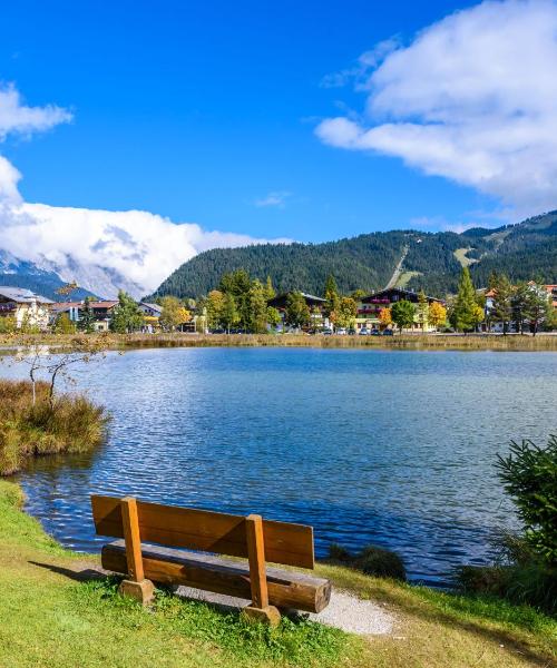 Een mooi uitzicht op Seefeld in Tirol