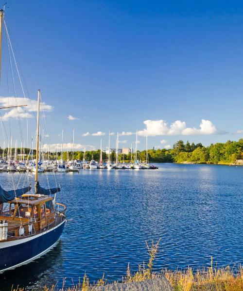 Krásny pohľad na mesto Karlshamn